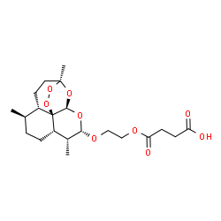 ChemSpider 2D Image | 4-Oxo-4-(2-{[(1S,4S,5R,8S,9R,10S,12R,13R)-1,5,9-trimethyl-11,14,15,16-tetraoxatetracyclo[10.3.1.0~4,13~.0~8,13~]hexadec-10-yl]oxy}ethoxy)butanoic acid | C21H32O9