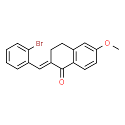 ChemSpider 2D Image | (2E)-2-(2-Bromobenzylidene)-6-methoxy-3,4-dihydro-1(2H)-naphthalenone | C18H15BrO2