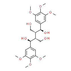 ChemSpider 2D Image | (1S,2R,3R,4S)-2,3-Bis(hydroxymethyl)-1,4-bis(3,4,5-trimethoxyphenyl)-1,4-butanediol | C24H34O10