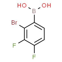 ChemSpider 2D Image | (2-Bromo-3,4-difluorophenyl)boronic acid | C6H4BBrF2O2