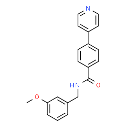 ChemSpider 2D Image | N-(3-Methoxybenzyl)-4-(4-pyridinyl)benzamide | C20H18N2O2