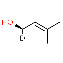 ChemSpider 2D Image | (1R)-3-Methyl(1-~2~H_1_)-2-buten-1-ol | C5H9DO