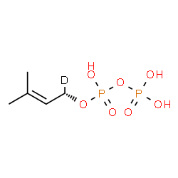 ChemSpider 2D Image | (1S)-3-Methyl(1-~2~H_1_)-2-buten-1-yl trihydrogen diphosphate | C5H11DO7P2