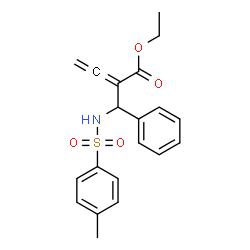 ChemSpider 2D Image | Ethyl 2-[{[(4-methylphenyl)sulfonyl]amino}(phenyl)methyl]-2,3-butadienoate | C20H21NO4S