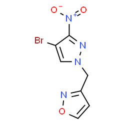 ChemSpider 2D Image | 3-[(4-Bromo-3-nitro-1H-pyrazol-1-yl)methyl]-1,2-oxazole | C7H5BrN4O3