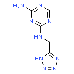 ChemSpider 2D Image | N-(1H-Tetrazol-5-ylmethyl)-1,3,5-triazine-2,4-diamine | C5H7N9