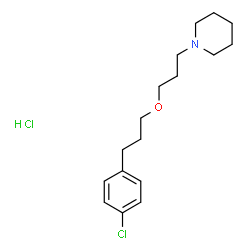 ChemSpider 2D Image | 1-{3-[3-(4-Chlorophenyl)propoxy]propyl}piperidine hydrochloride (1:1) | C17H27Cl2NO