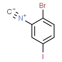 ChemSpider 2D Image | 1-Bromo-4-iodo-2-isocyanobenzene | C7H3BrIN