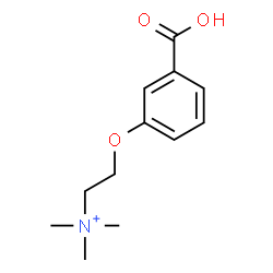 ChemSpider 2D Image | 2-(3-Carboxyphenoxy)-N,N,N-trimethylethanaminium | C12H18NO3