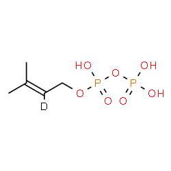 ChemSpider 2D Image | 3-Methyl(2-~2~H)-2-buten-1-yl trihydrogen diphosphate | C5H11DO7P2