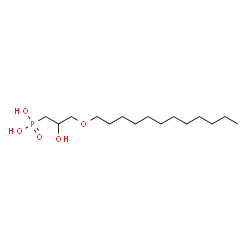 ChemSpider 2D Image | [3-(Dodecyloxy)-2-hydroxypropyl]phosphonic acid | C15H33O5P