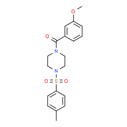 ChemSpider 2D Image | 1-(3-methoxybenzoyl)-4-(4-methylbenzenesulfonyl)piperazine | C19H22N2O4S