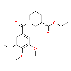 ChemSpider 2D Image | Ethyl (3S)-1-(3,4,5-trimethoxybenzoyl)-3-piperidinecarboxylate | C18H25NO6