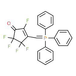 ChemSpider 2D Image | 2,4,4,5,5-Pentafluoro-3-[(triphenylphosphoranylidene)methyl]-2-cyclopenten-1-one | C24H16F5OP