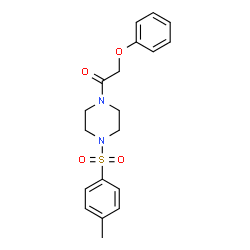 ChemSpider 2D Image | 2-Phenoxy-1-[4-(toluene-4-sulfonyl)-piperazin-1-yl]-ethanone | C19H22N2O4S