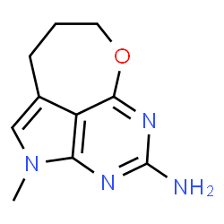 ChemSpider 2D Image | 2-Methyl-2,7,8,9-tetrahydro-6-oxa-2,3,5-triazabenzo[cd]azulen-4-amine | C10H12N4O