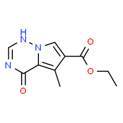 ChemSpider 2D Image | ethyl 5-methyl-4-oxo-3H,4H-pyrrolo[2,1-f][1,2,4]triazine-6-carboxylate | C10H11N3O3