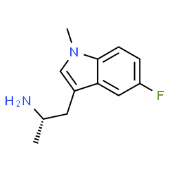 ChemSpider 2D Image | (2S)-1-(5-Fluoro-1-methyl-1H-indol-3-yl)-2-propanamine | C12H15FN2