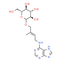 ChemSpider 2D Image | (2E)-2-Methyl-4-(7H-purin-6-ylamino)-2-buten-1-yl D-glucopyranoside | C16H23N5O6
