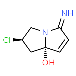 ChemSpider 2D Image | (2R,7aS)-2-Chloro-5-imino-2,3-dihydro-1H-pyrrolizin-7a(5H)-ol | C7H9ClN2O