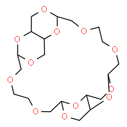 ChemSpider 2D Image | 3,6,9,12,17,20,23,26,29,30,31,32-Dodecaoxapentacyclo[23.3.1.1~4,28~.1~11,15~.1~14,18~]dotriacontane | C20H32O12