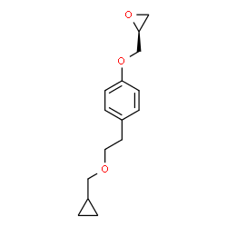 ChemSpider 2D Image | (2S)-2-({4-[2-(Cyclopropylmethoxy)ethyl]phenoxy}methyl)oxirane | C15H20O3