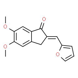 ChemSpider 2D Image | (2E)-2-(2-Furylmethylene)-5,6-dimethoxy-1-indanone | C16H14O4