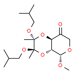 ChemSpider 2D Image | (2R,3R,4aR,5S,8aR)-2,3-Diisobutoxy-5-methoxy-2,3-dimethyltetrahydro-5H-pyrano[3,4-b][1,4]dioxin-8(7H)-one | C18H32O7