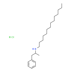 ChemSpider 2D Image | N-(1-Phenyl-2-propanyl)-1-tetradecanamine hydrochloride (1:1) | C23H42ClN