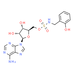 ChemSpider 2D Image | 5'-O-[(2-Hydroxybenzyl)sulfamoyl]adenosine | C17H20N6O7S