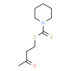 ChemSpider 2D Image | 3-Oxobutyl 1-piperidinecarbodithioate | C10H17NOS2