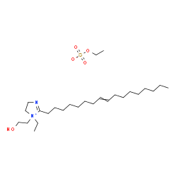 ChemSpider 2D Image | 1-Ethyl-2-(8-heptadecen-1-yl)-1-(2-hydroxyethyl)-4,5-dihydro-1H-imidazol-1-ium ethyl sulfate | C26H52N2O5S