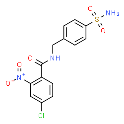 ChemSpider 2D Image | 4-Chloro-2-nitro-N-(4-sulfamoylbenzyl)benzamide | C14H12ClN3O5S