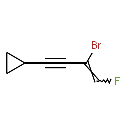 ChemSpider 2D Image | [(3Z)-3-Bromo-4-fluoro-3-buten-1-yn-1-yl]cyclopropane | C7H6BrF