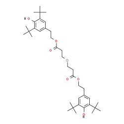 ChemSpider 2D Image | Bis[2-(3,5-di-tert-butyl-4-hydroxyphenyl)ethyl] 3,3'-sulfanediyldipropanoate | C38H58O6S