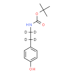 ChemSpider 2D Image | 2-Methyl-2-propanyl [2-(4-hydroxyphenyl)(~2~H_4_)ethyl]carbamate | C13H15D4NO3