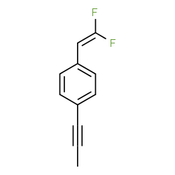 ChemSpider 2D Image | 1-(2,2-Difluorovinyl)-4-(1-propyn-1-yl)benzene | C11H8F2