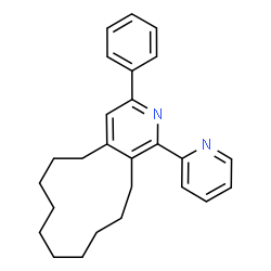 ChemSpider 2D Image | 3-Phenyl-1-(2-pyridinyl)-5,6,7,8,9,10,11,12,13,14-decahydrocyclododeca[c]pyridine | C26H30N2