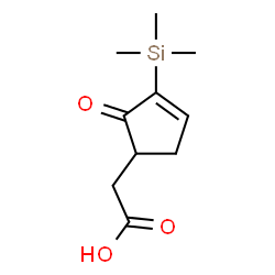 ChemSpider 2D Image | [2-Oxo-3-(trimethylsilyl)-3-cyclopenten-1-yl]acetic acid | C10H16O3Si