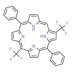 ChemSpider 2D Image | 5,15-Diphenyl-2,10-bis(trifluoromethyl)porphyrin | C34H20F6N4