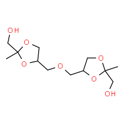 ChemSpider 2D Image | {Oxybis[methylene(2-methyl-1,3-dioxolane-4,2-diyl)]}dimethanol | C12H22O7