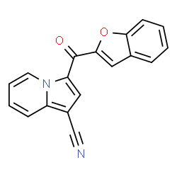 ChemSpider 2D Image | 3-(1-Benzofuran-2-ylcarbonyl)-1-indolizinecarbonitrile | C18H10N2O2