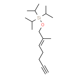 ChemSpider 2D Image | Triisopropyl{[(2E)-2-methyl-2-hepten-6-yn-1-yl]oxy}silane | C17H32OSi