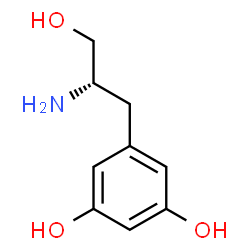 ChemSpider 2D Image | 5-[(2S)-2-Amino-3-hydroxypropyl]-1,3-benzenediol | C9H13NO3