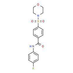 ChemSpider 2D Image | N-(4-Fluorophenyl)-4-(4-morpholinylsulfonyl)benzamide | C17H17FN2O4S