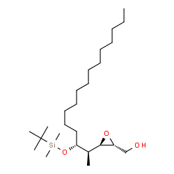 ChemSpider 2D Image | 2,3-Anhydro-4,5-dideoxy-4-[(1R)-1-{[dimethyl(2-methyl-2-propanyl)silyl]oxy}tetradecyl]-D-arabinitol | C25H52O3Si