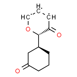ChemSpider 2D Image | (6S)-5-Oxo-6-[(1S)-3-oxocyclohexyl]tetrahydro-2H-pyran-2,3,4-triyl | C11H13O3