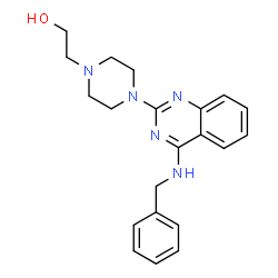 ChemSpider 2D Image | 2-{4-[4-(Benzylamino)-2-quinazolinyl]-1-piperazinyl}ethanol | C21H25N5O