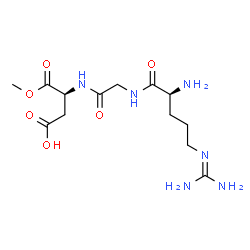 ChemSpider 2D Image | (3S)-3-{[({(2S)-2-Amino-5-[(diaminomethylene)amino]pentanoyl}amino)acetyl]amino}-4-methoxy-4-oxobutanoic acid | C13H24N6O6