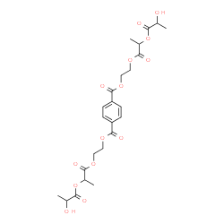 ChemSpider 2D Image | Bis(2-{[2-(lactoyloxy)propanoyl]oxy}ethyl) terephthalate | C24H30O14